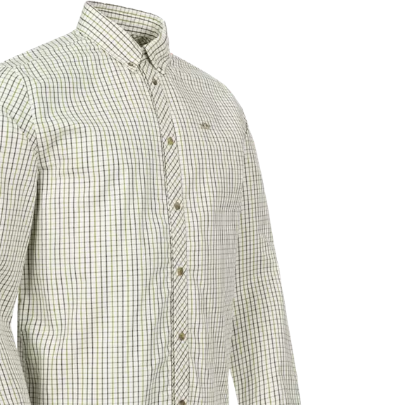 Blaser Tristan 22 férfi hosszú ujjú ing, Olive/beige checked, 3XL