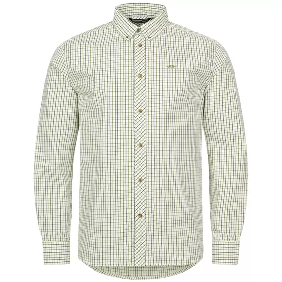 Blaser Tristan 22 férfi hosszú ujjú ing, Olive/beige checked, 3XL