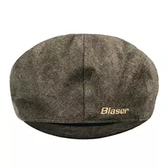 Blaser Vintage flat cap, Olive mélange-black, S/M