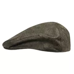 Blaser Vintage flat cap, Olive mélange-black, S/M