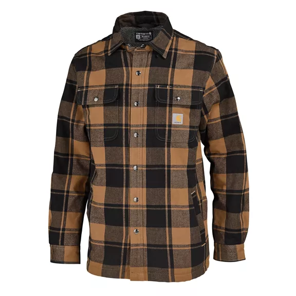 Carhartt Heavyweight Sherpa-Lined flanel ing, carhartt brown, S.