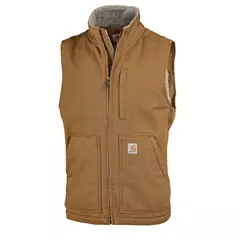 Carhartt Mock-Neck Sherpa-Lined mellény, carhartt brown S.