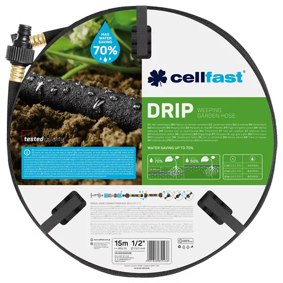 Cellfast DRIP csepegtető tömlő, 1/2", 7,5 m