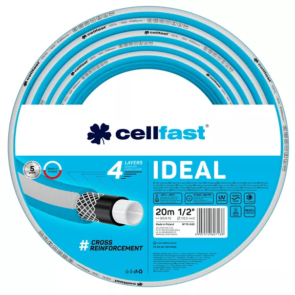 Cellfast Ideal 4 rétegű locsolótömlő 1/2" 20 m