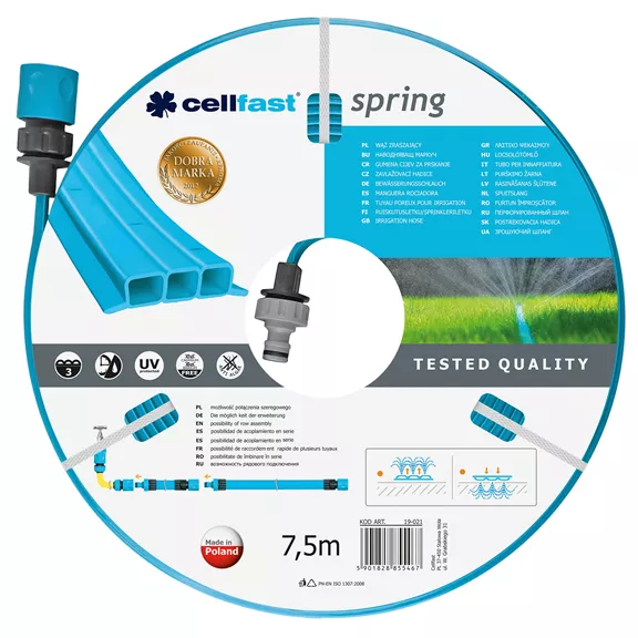 Cellfast Spring öntöző tömlő, háromcsatornás, 15m