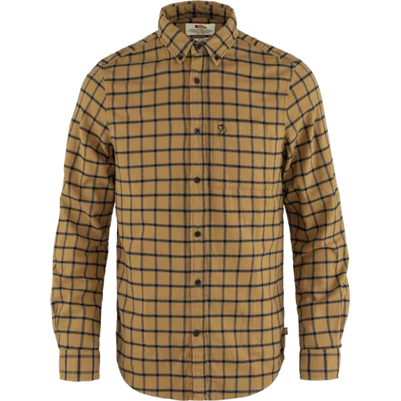 Fjällräven Övik Flannel férfi ing, buckwheat brown-dark navy, XXL