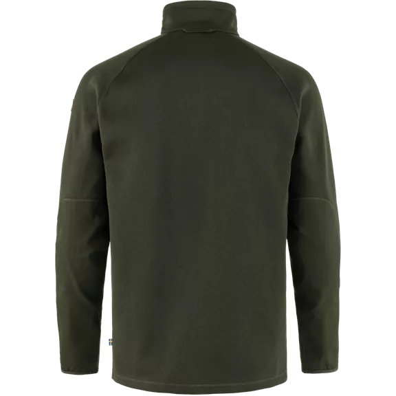 Fjällräven Övik Fleece Half Zip férfi pulóver, Deep Forest, S