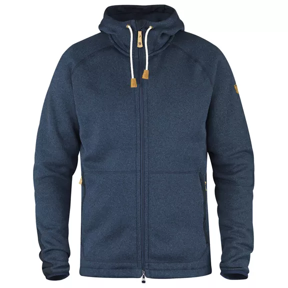 Fjällräven Övik Fleece Hoodie kapucnis polárdzseki, kék, S