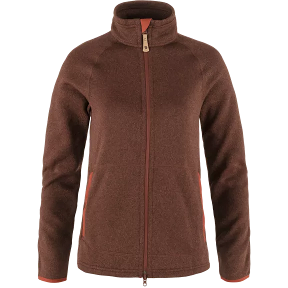 Fjällräven Övik Fleece Zip női kardigán, Autumn Leaf, L