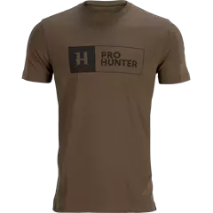 Härkila Pro Hunter férfi rövid ujjú póló, Slate brown, 4XL